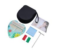 LVYUDS Juego De Kalimba En Forma De Corazón, Juego De Piano De Pulgar Transparente Acrílico, Mini Juego De Piano De Dedo De Cristal De 17 Tonos