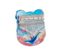 LVYUDS Kalimba Acrílico, Piano De Pulgar Pintado En Forma De Oso, Piano De Dedo Adecuado for Adultos/principiantes, Con Bolsa De Almacenamiento (Color : Azul, Size : 21keys)