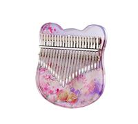 LVYUDS Kalimba Acrílico, Piano De Pulgar Pintado En Forma De Oso, Piano De Dedo Adecuado for Adultos/principiantes, Con Bolsa De Almacenamiento (Color : Purple, Size : 21keys)