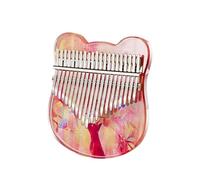 LVYUDS Kalimba Acrílico, Piano De Pulgar Pintado En Forma De Oso, Piano De Dedo Adecuado for Adultos/principiantes, Con Bolsa De Almacenamiento (Color : Naranja, Size : 21keys)
