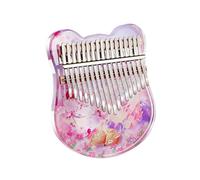 LVYUDS Kalimba Acrílico, Piano De Pulgar Pintado En Forma De Oso, Piano De Dedo Adecuado for Adultos/principiantes, Con Bolsa De Almacenamiento (Color : Purple, Size : 17keys)