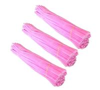 LVYUDS Limpiapipas 6mm Encriptados Esponjosos 300 Uds. Tallos De Chenilla Fáciles De Moldear Limpiadores De Pipa Portátiles Para Aficionados A Las Manualidades Camping(Pink B)