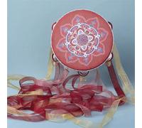 LVYUDS Pandereta de Mano Retro, Pandereta Clásica Colorida Creativa, Pandereta Profesional Creativo Con Bola de Luz(Color:B-B)