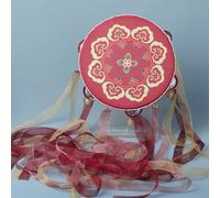 LVYUDS Pandereta de Mano Retro, Pandereta Clásica Colorida Creativa, Pandereta Profesional Creativo Con Bola de Luz(Color:A-B)