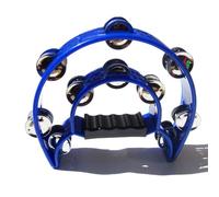 LVYUDS Pandereta de Media Luna, Pandereta Profesional de Jardín de Infantes, de Ejercicio Auditivo Pandereta Infantil(Blue-A)