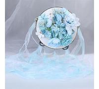 LVYUDS Pandereta Tridimensional de Estilo Antiguo, Instrumento de Flor Tridimensional, Pandereta Profesional de Manivela Con Serpentinas(Color:K)