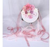 LVYUDS Pandereta Tridimensional de Estilo Antiguo, Instrumento de Flor Tridimensional, Pandereta Profesional de Manivela Con Serpentinas(Color:H)