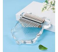 LVYUDS Piano De Pulgar Kalimba Transparente, Juego De Piano De Dedo Acrílico, Thumb Piano Con Forma De Animal De Cristal (Color : D)