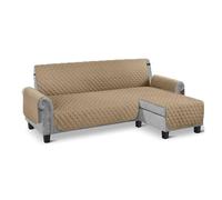 LVYUDS Siamesas Funda Sofa Lavables Aptas para Mascotas En Forma De L Cubre Sofa Antideslizantes Protector Cuatro Estaciones A Prueba De Polvo Ajustable para Visitas(Left 3+2(S),Khaki)