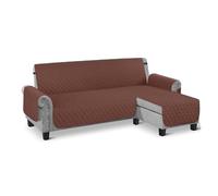 LVYUDS Siamesas Funda Sofa Lavables Aptas para Mascotas En Forma De L Cubre Sofa Antideslizantes Protector Cuatro Estaciones A Prueba De Polvo Ajustable para Visitas(Right 3+3(L),Brown)
