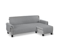 LVYUDS Siamesas Funda Sofa Lavables Aptas para Mascotas En Forma De L Cubre Sofa Antideslizantes Protector Cuatro Estaciones A Prueba De Polvo Ajustable para Visitas( Left 3+4(XL),Gray)