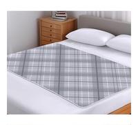 LVYUDS Tamaño Grande Empapadores Cama Adultos Lavables Absorción de Agua Transpirables Ancianos Impermeabile Antideslizante Menstruación Discos Absorbentes para Adultos(100x180cm,Plaid-Grey)