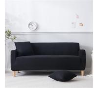 LVYUDS Todo Incluido Funda Sofa Texturizada Antideslizante Elástica Protector Lavables Poliéster Impermeables A Prueba De Polvo Cubre Sofa para Barandillas Esquinas(Negro,M(145-185cm))