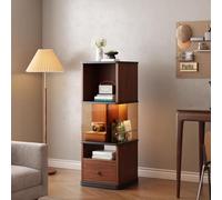 LVYWEX Estantería Giratoria De Madera para Libros, 360 Grados, para Dormitorio, Sala De Estar Y Oficina En Casa.(3rd Floor)