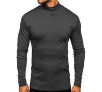 LVYXON Camisa térmica de 65 % poliéster para hombre, ropa interior de | Diseño de cuello alto, atrapa el calor de manera eficaz, tela gruesa, capa base ideal para invierno, cómoda para uso diario