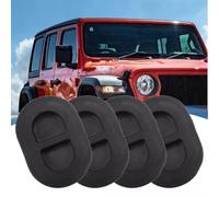 LVYXON Drenaje ovalado para Jeep Wrangler JK JL 2014-2023 y Gladiator 2020-2023, tapón impermeable de goma, paquete de 4, color negro