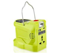 LVYXON Generador inversor de corriente portátil de 200 W con salida de 110-220 V CA y luz de 280 lm para baterías de 12 V-18 V, trabajo al aire libre y uso de emergencia 220 V