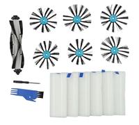 LVYXON Kit de piezas de repuesto para aspiradora robot Bissell SpinWave 3115 y EV675, incluye 1 cepillo principal, 6 cepillos laterales, 6 filtros, juego de accesorios de mantenimiento de plástico