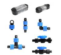 LVYXON Kit de riego por goteo de 16 mm, sistema de riego de jardín personalizable con parche y cinta no porosa, fácil de instalar para camas de verduras, macetas y césped