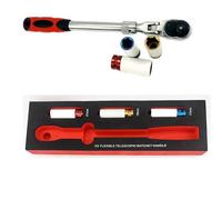 LVYXON Llave de trinquete retráctil de 72 dientes de 1/2 pulgada con liberación rápida, enchufes de 17-21 mm para mayor alcance e interruptor de dirección rápida, acero al carbono tratado térmicamente