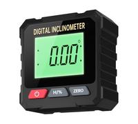 LVYXON Medidor de nivel inclinómetro digital con precisión de 0,05°, pantalla dual para grados y porcentaje de pendiente, medición multidirección de 4 x 90°, base magnética para superficies metálicas