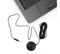 LVYXON Micrófono de medición de escritorio de 3,5 mm para calibración de audio, sistemas de cine en casa AVR, compatible con 150 modelos de receptores, ABS, negro