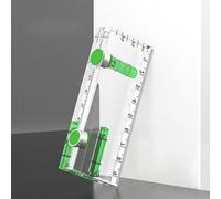 LVYXON Mini regla de nivel de acrílico con imán para una medición precisa, sistema de 3 burbujas para ángulos horizontales verticales y de 45°, herramienta de precisión transparente para uso doméstico