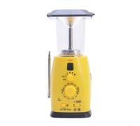 LVYXON Radio Solar de Emergencia AM/FM, Cargador para Móvil, Luz LED y Alarma SOS, Compacta 21x11cm, ABS Resistente para Acampada y Aventuras