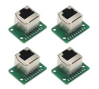 LVYXON RJ45 Ethernet para placa de ruptura, adaptador de terminal de tornillo de 8 contactos para dispositivos de red, módulo divisor PCB presoldado, 4 piezas (vertical)