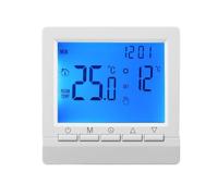 LVYXON Termostato para caldera, termostato inteligente programable, cronotermostato, termostato de pared compatible con Alexa y Home, termostato a batería 3A, blanco