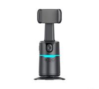 LVYXON Trípode de seguimiento facial automático de 360°, soporte para teléfono inteligente con reconocimiento de gestos, soporte giratorio RGB, control remoto, 8 horas de duración de la batería para