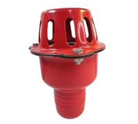 LVYXON Válvula de retención de bomba de 2 pulgadas con filtro de malla de hierro para transferencia de agua, válvula antirretorno unidireccional roja detiene el reflujo para bombas de combustible y
