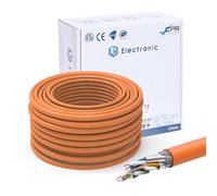 LW Electronic Verlegekabel Cat 7 LAN Kabel 100m Gigabit LSZH Halogenfrei POE++ BauPVO Netzwerkkabel 10Gbps S/FTP PiMF 1000 MHz Kupfer AWG23 Installationskabel Datenkabel Ethernet Kabel Orange