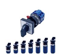 LW26-10A Montaje de un solo orificio Tamaño 16,2 mm 1/2/3/4 Polos Interruptor leva rotativo Selector cambio Contacto plata Control potencia(2P-8 Terminals)