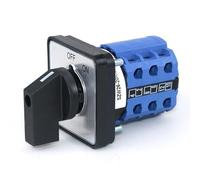 LW26-20/C06.3 Interruptor rotativo de leva de tres polos y dos posiciones de 20 A - Selector de panel de 64x64 mm y 48x48 mm for control de encendido/apagado(C06.3 OFF ON 64x64mm)