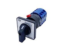 LW26-20S instalación de un solo orificio con panel interruptor de transferencia universal de 22mm 2 engranajes 1-6 secciones contactos plateados corte de energía(YMW26-20/5S1)