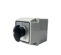 LW26-25/2M Interruptor giratorio de 3 posiciones de leva de cambio de 25 A, 2 polos con caja de recinto, interruptor electrónico de control de marcha atrás (personalizar)