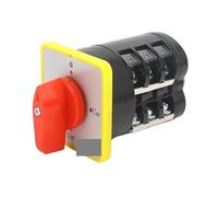 LW5D-16/YH3.3 16A Panel amarillo 4 posiciones 3 polos 12 tornillos Voltímetro trifásico Interruptor de leva de conmutación rotativo