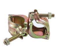 LWAIX Acoplamiento giratorio para andamios (48 x 48 mm, 2 unidades, con tuerca de unión, abrazadera de 90° para fijación de andamios, barra de anclaje (90°)