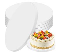 LWAIX Base Tartas Redonda 30cm 12mm Base de Cartón Tableros para Tartas para Bodas Fiestas de Cumpleaños Decoración de Pasteles 5PCS (Blanco)