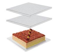 LWAIX Base Tartas Square 30cm Tableros para Tartas Tableros Squares Cake Board para Tartas para Bodas Fiestas de Cumpleaños Decoración de Pasteles 2PCS (12 inch)