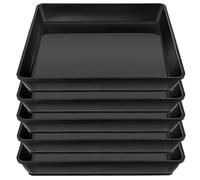 LWALRS Platillo Cuadrado para Plantas de 6 Pulgadas, Paquete de 5 platillos de plástico, Bandeja de Drenaje de Agua para Plantas, macetas de jardín de 8, 10, 12, 14, 16, 18, 20 Pulgadas, para macetas