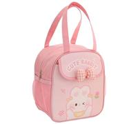 Lwaviwer Bolsa de Almuerzo Kawaii para NiñAs, Lonchera, Bolsa Aislante, Bolsa de Mano Reutilizable para Trabajo FríO o Caliente, Rosa