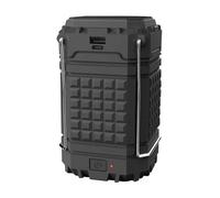 Lwaviwer Farol solar recargable para camping, luces LED alimentadas por pilas para cortes de energía, color negro