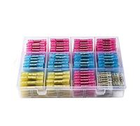 Lwaviwer Juego de 350 conectores termocontraíbles a prueba de agua, de calidad marina, conectores crimpados para vehículos y