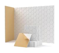 Lwaviwer Paquete de 12 paneles de pared insonorizados, autoadhesivos, acústicos, para pared, estudio, hogar y oficina, color blanco