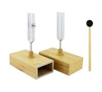 Lwaviwer Paquete de 2 tenedores de afinación de virbración 440 Hz con caja de resonancia para terapia de sonido, yoga, meditación y relajación