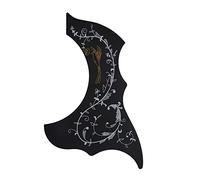 Lwaviwer Pickguard-Acoustic-Acoustic Guitar Pickguard, Autoadhesivo, Negro