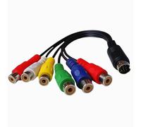 Lwaviwer S-Video de 10 una RGB Hembra 6 Cable Componente Macho S-Video DIN de 10 30 cm para PC HDTV Cable Componente RGB 30 cm