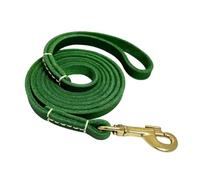 LWBMG Correa de cuero para perros pequeños de 6 pies, correa de piel fina para mascotas, correa de piel auténtica suave y resistente para perros pequeños y medianos (1/2 pulgada x 6 pies, verde)
